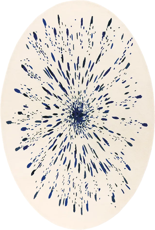 toulemonde-bochart-paint-ovale-tapis-ovale-bleu-en-laine-et-viscose-200x300 image 1