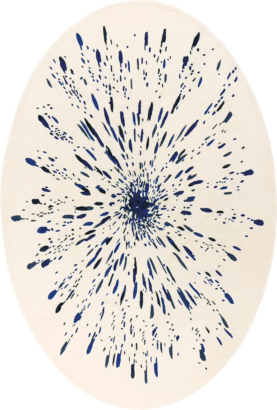 toulemonde-bochart-paint-ovale-tapis-ovale-bleu-en-laine-et-viscose-200x300 image 1