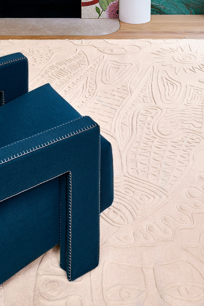 toulemonde-bochart-sabbia-blanc-tapis-blanc-en-laine-tuft-main-haut-relief image 3