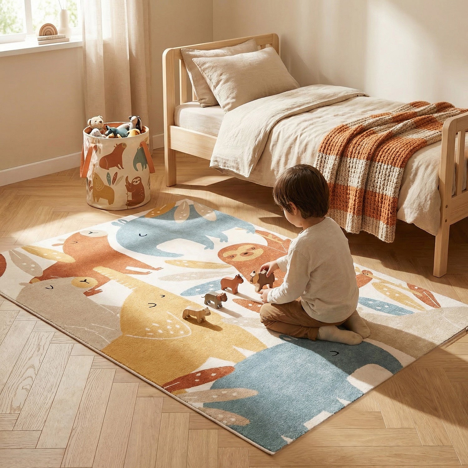 nattiot-jungle-sunrise-tapis-enfant-tigre-120x170-cm-polypropyl-ne image 2