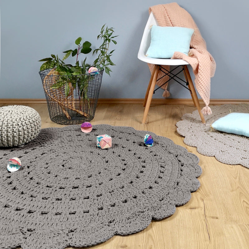 nattiot-alma-gris-tapis-chambre-enfant-rond-crochet-coton-lavable image 2
