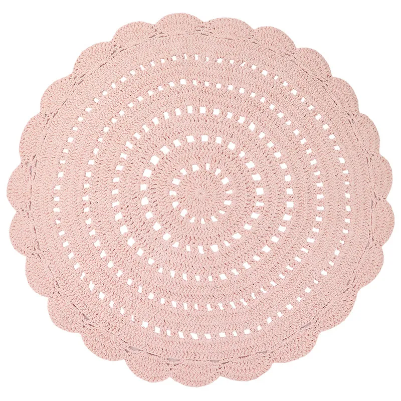 nattiot-alma-nude-tapis-chambre-enfant-coton-crochet-rond image 1