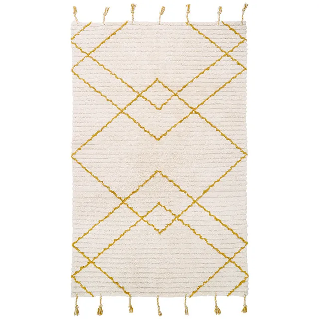 nattiot-viktor-lemon-tapis-enfant-boh-me-coton-rectangulaire-lavable image 1