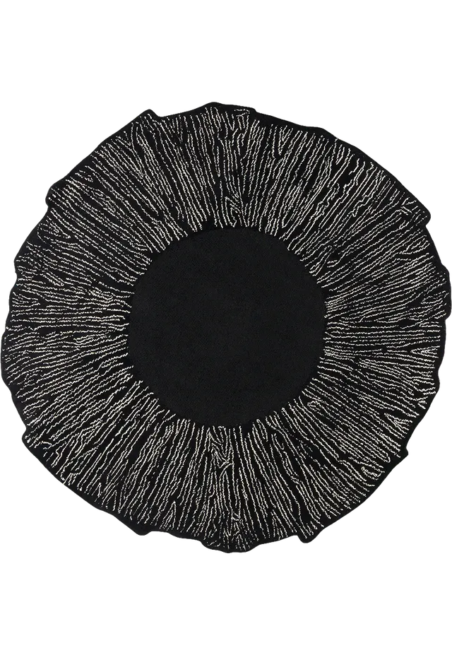 toulemonde-bochart-eye-flower-tapis-rond-noir-laine-tuft-main-diam-tre-230 image 1