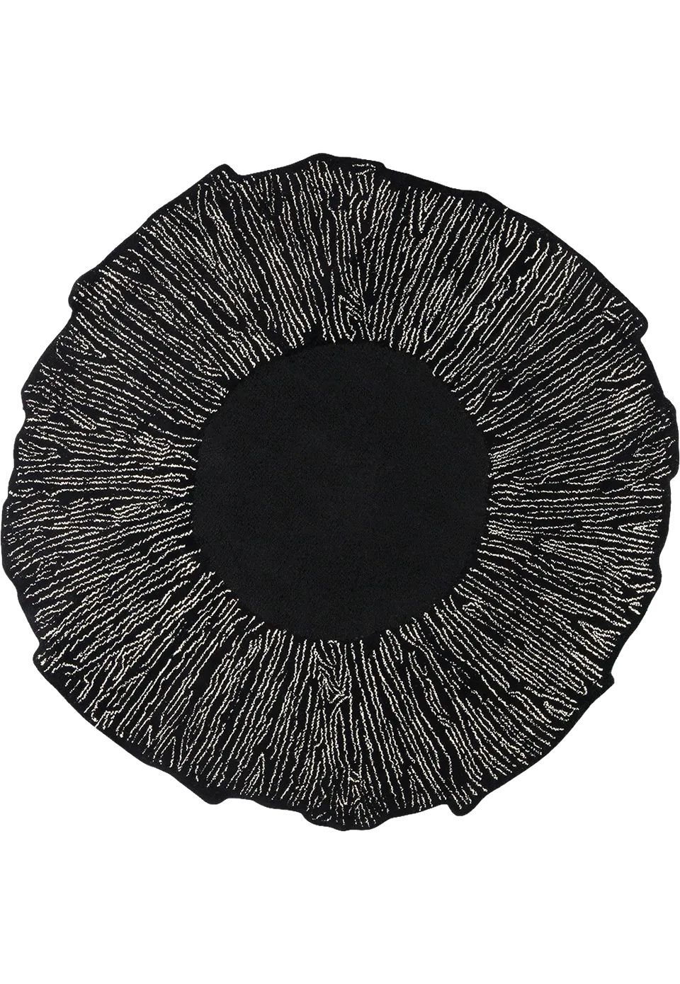 toulemonde-bochart-eye-flower-tapis-rond-noir-laine-tuft-main-diam-tre-230 image 1