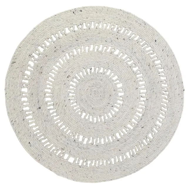 nattiot-bibek-naturel-m-tapis-rond-laine-feutr-e-ajour-e-fait-main image 1
