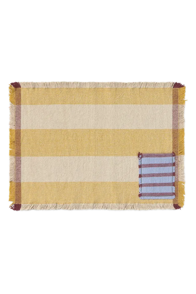 lorena-canals-pack-de-2-sets-de-table-handloom-avec-poche-honey image 1