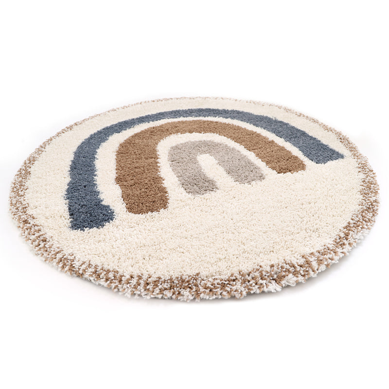 nattiot-bohemian-rainbow-bleu-tapis-enfant-rond-arc-en-ciel image 5