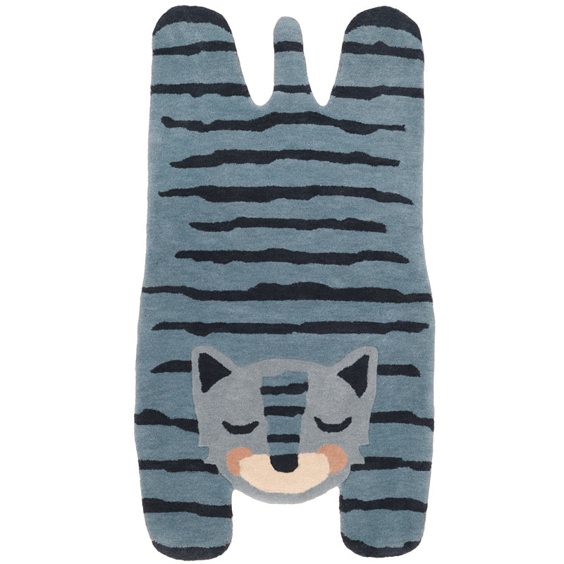 nattiot-blue-tigger-tapis-chambre-enfant-tigre-laine-tuft-main image 1