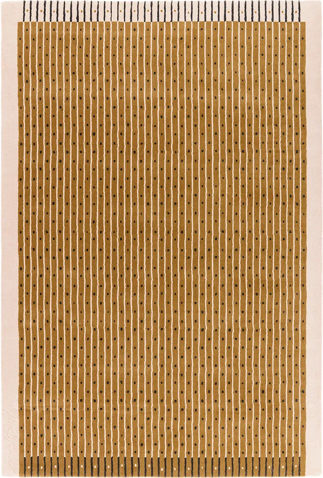 toulemonde-bochart-exclamation-tabac-tapis-brun-en-laine-tuft-main image 1