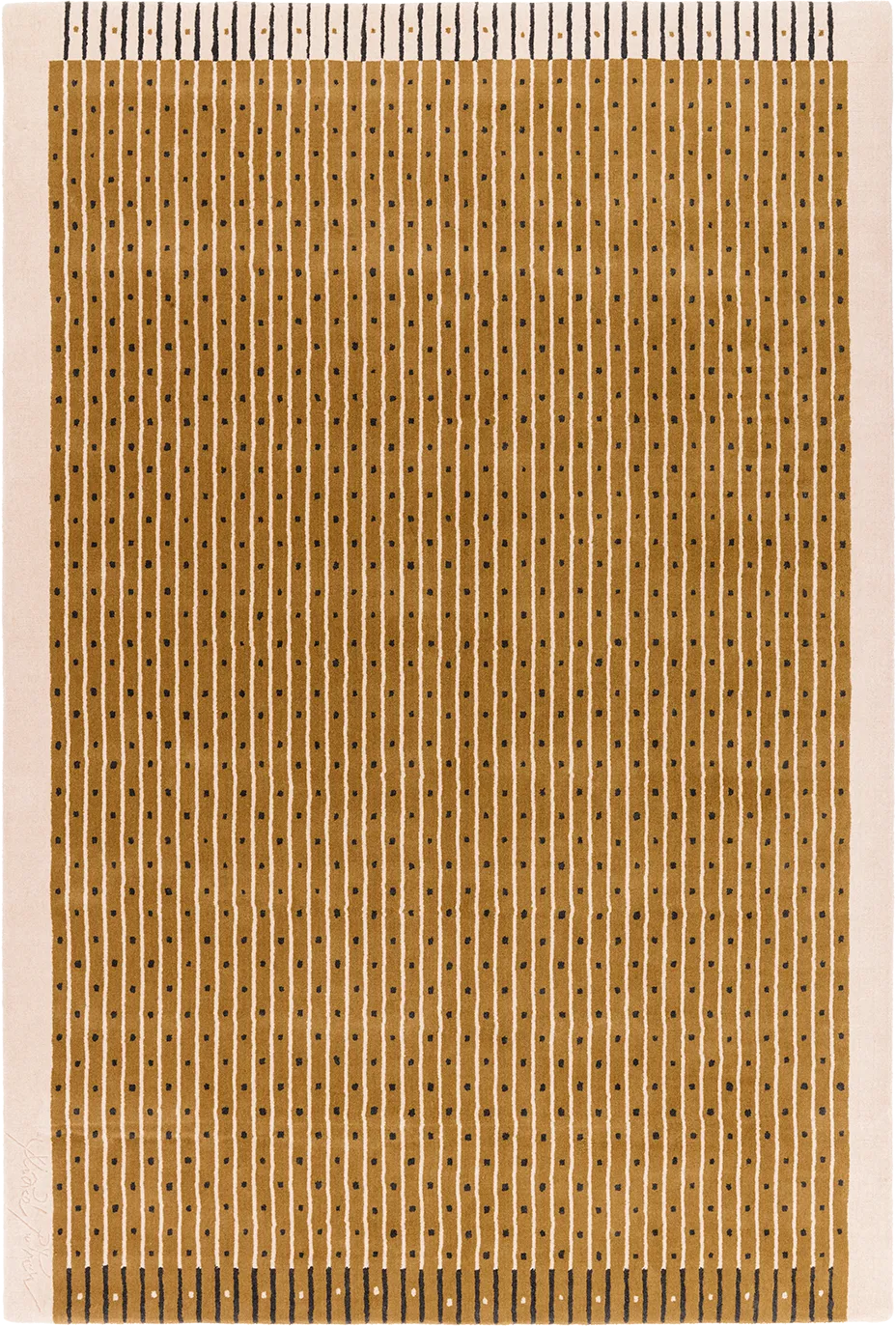 toulemonde-bochart-exclamation-tabac-tapis-brun-en-laine-tuft-main image 1