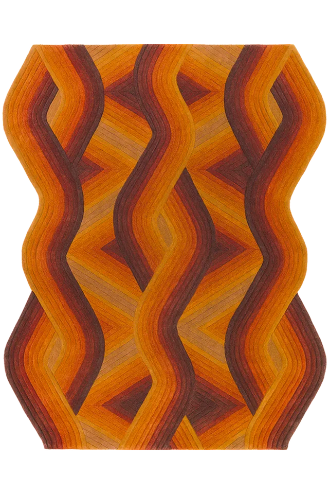 toulemonde-bochart-flow-ocre-tapis-laine-tuft-main-samuel-acoceberry image 1