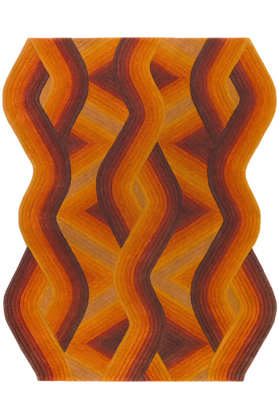 toulemonde-bochart-flow-ocre-tapis-laine-tuft-main-samuel-acoceberry image 1