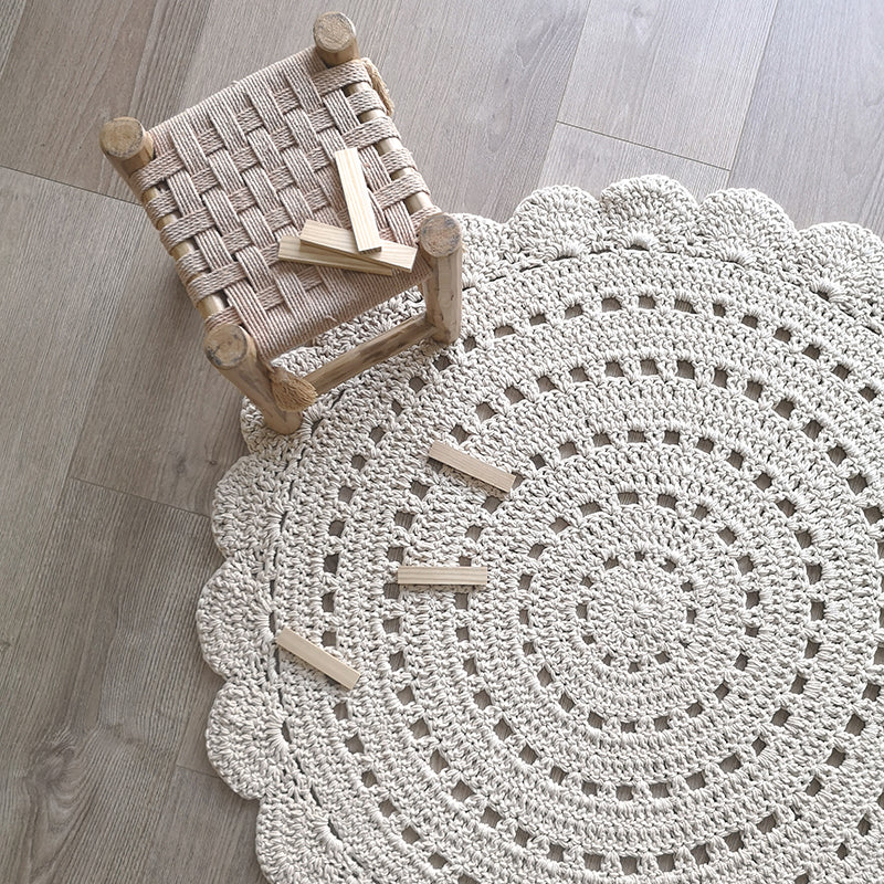 nattiot-alma-cru-tapis-chambre-enfant-rond-crochet-coton image 2