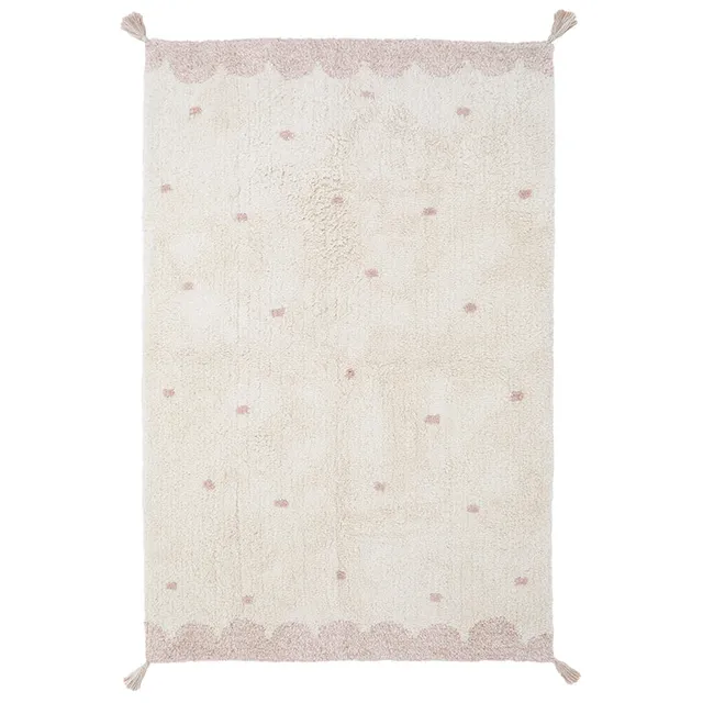 nattiot-minna-tapis-chambre-enfant-coton-lavable-pois image 1