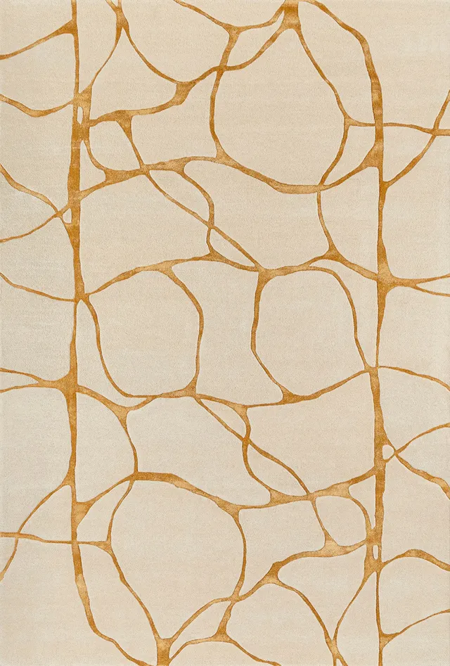 toulemonde-bochart-ambre-naturel-tapis-laine-et-viscose-blanc-or image 1