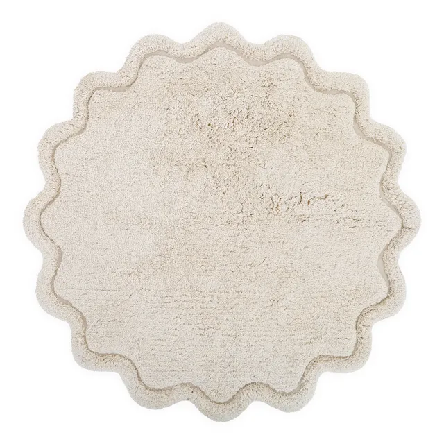 nattiot-sweet-april-ecru-tapis-enfant-rond-en-coton-lavable image 1