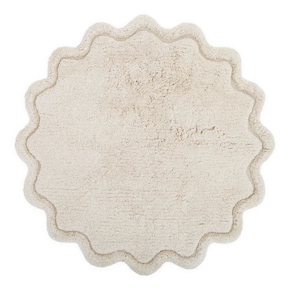 nattiot-sweet-april-ecru-tapis-enfant-rond-en-coton-lavable image 1