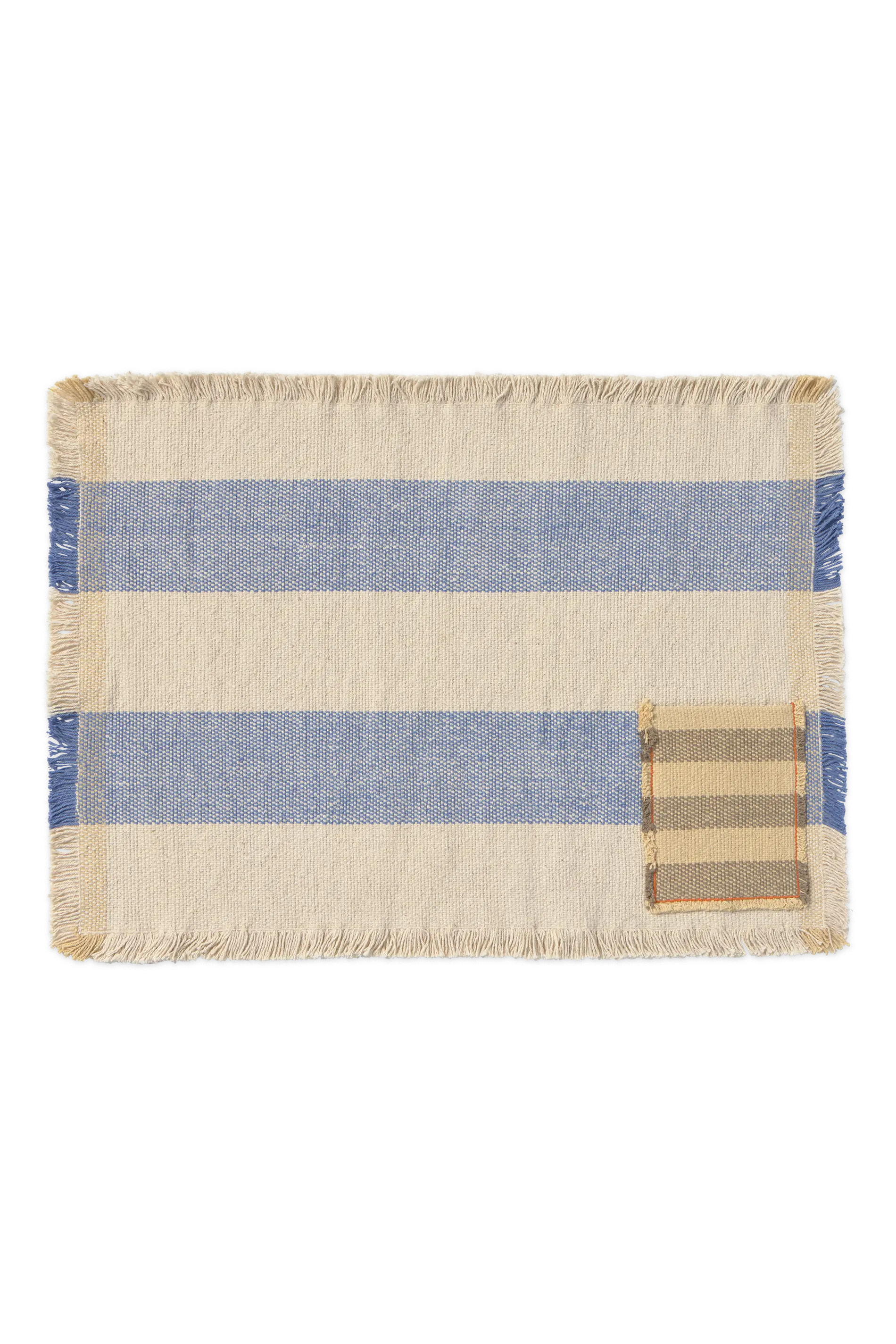 lorena-canals-pack-2-sets-de-table-handloom-avec-poche-blue image 1