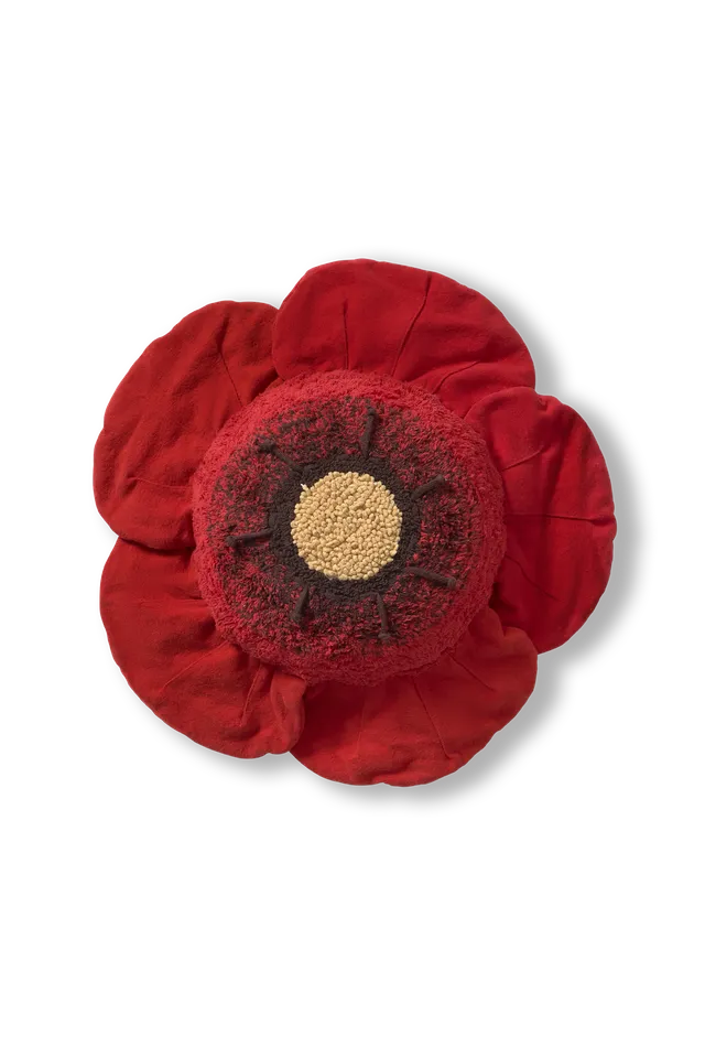 lorena-canals-red-poppy-coussin-de-sol-fleur image 1