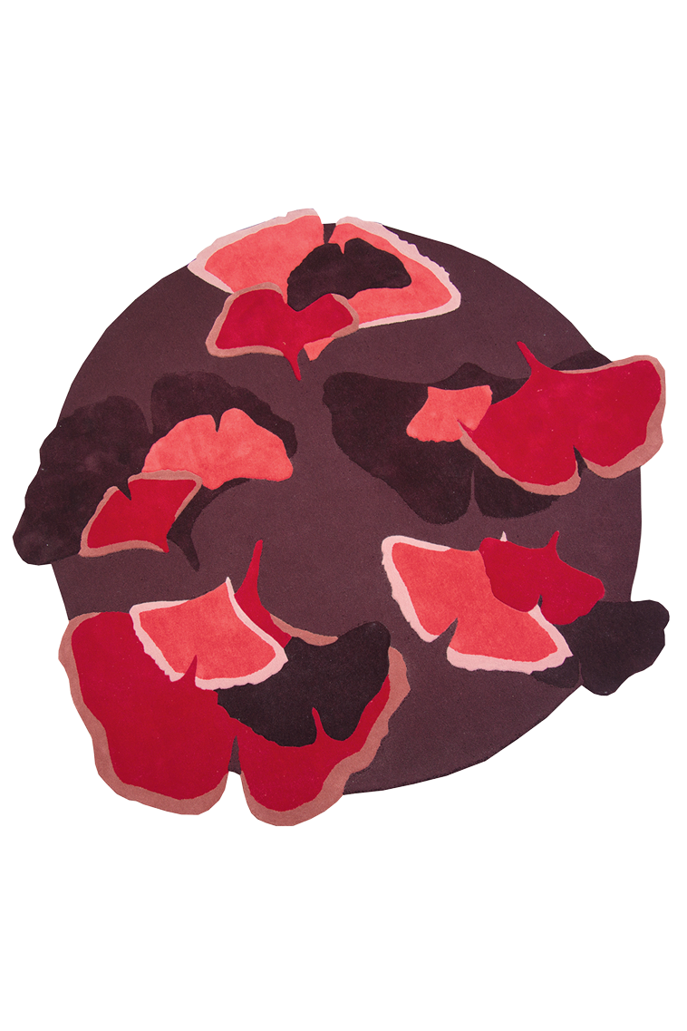 toulemonde-bochart-ginkgo-tapis-rouge-en-laine-tuft-main image 1