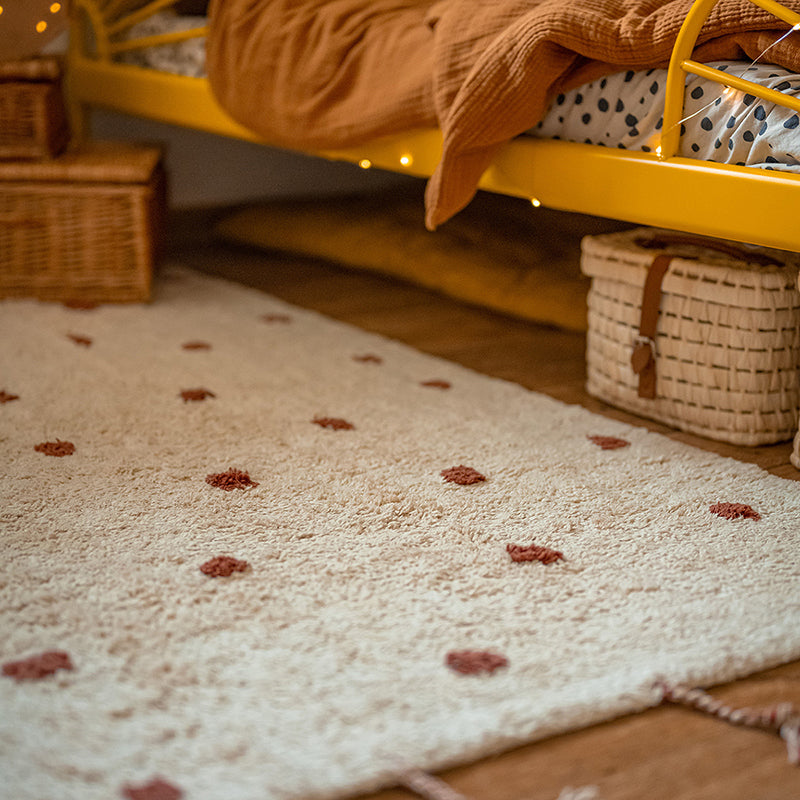 nattiot-n-mi-ambre-tapis-chambre-enfant-coton-lavable-pois image 4
