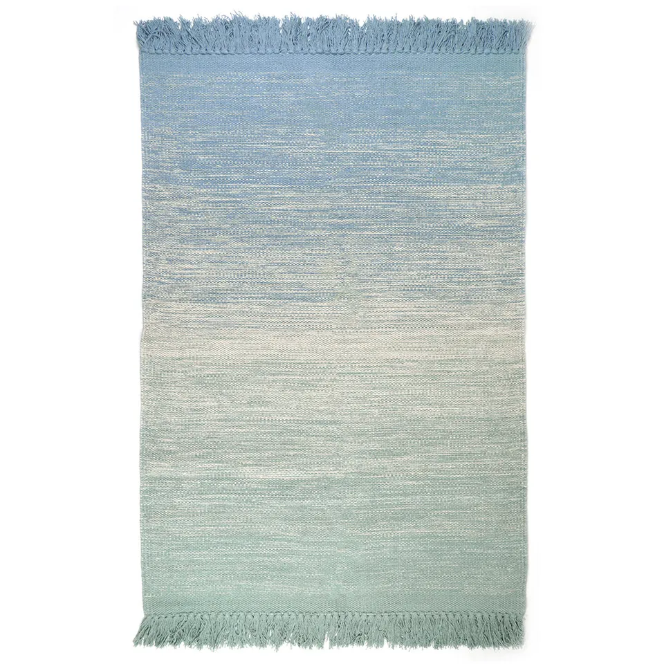 nattiot-kirthy-bleu-tapis-chambre-enfant-coton-tiss-main-rectangulaire-franges image 1