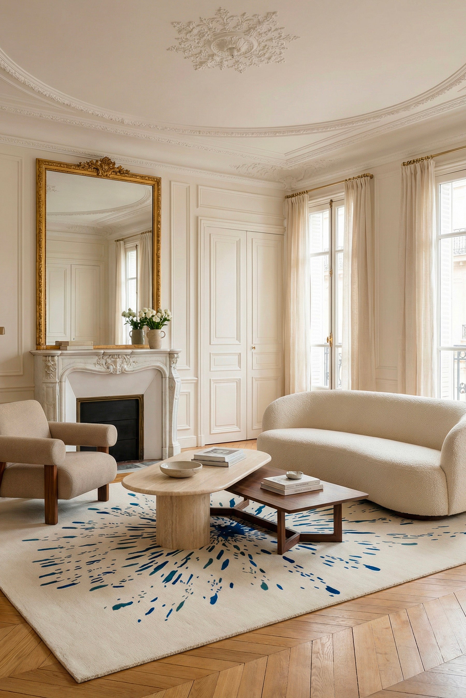 toulemonde-bochart-paint-tapis-blanc-bleu-beige image 6