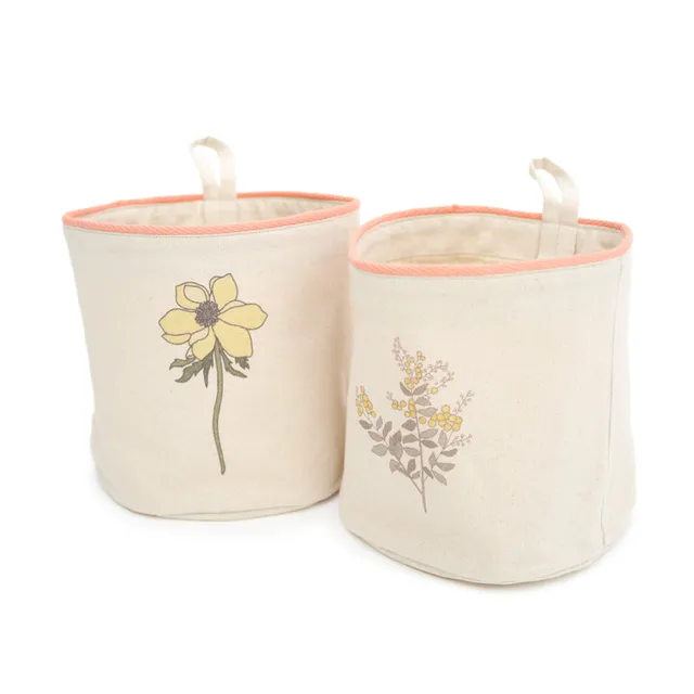 nattiot-flora-set-2-paniers-rangement-suspendre-coton image 1
