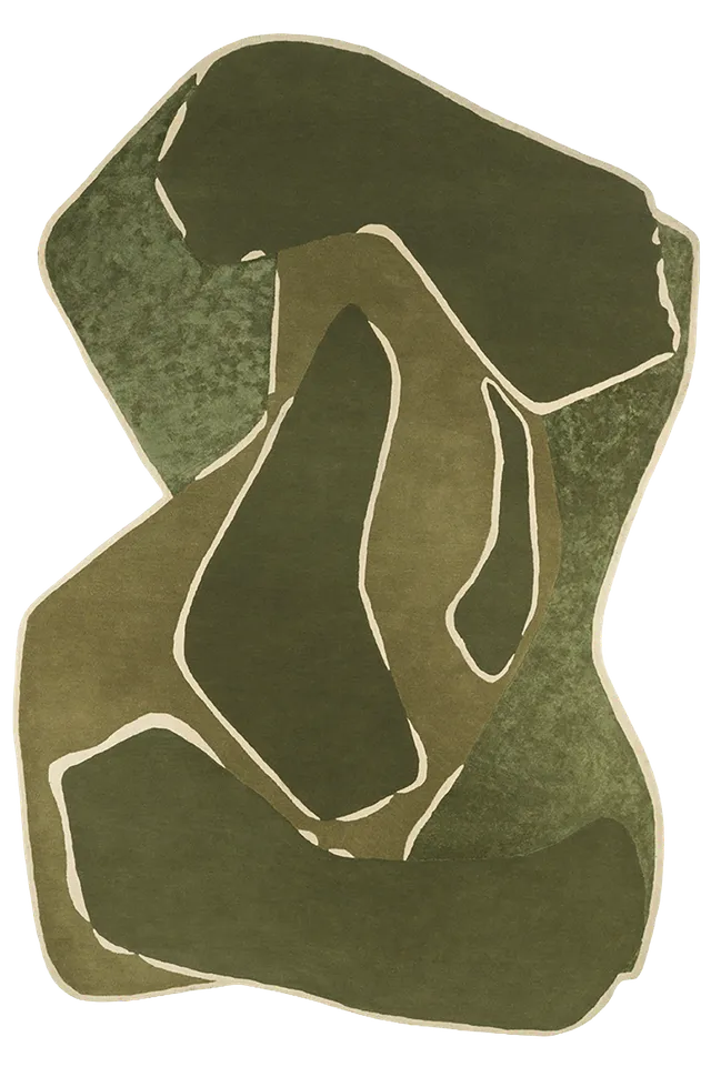 toulemonde-bochart-muse-vert-kaki-tapis-en-laine-et-viscose-230x350 image 1