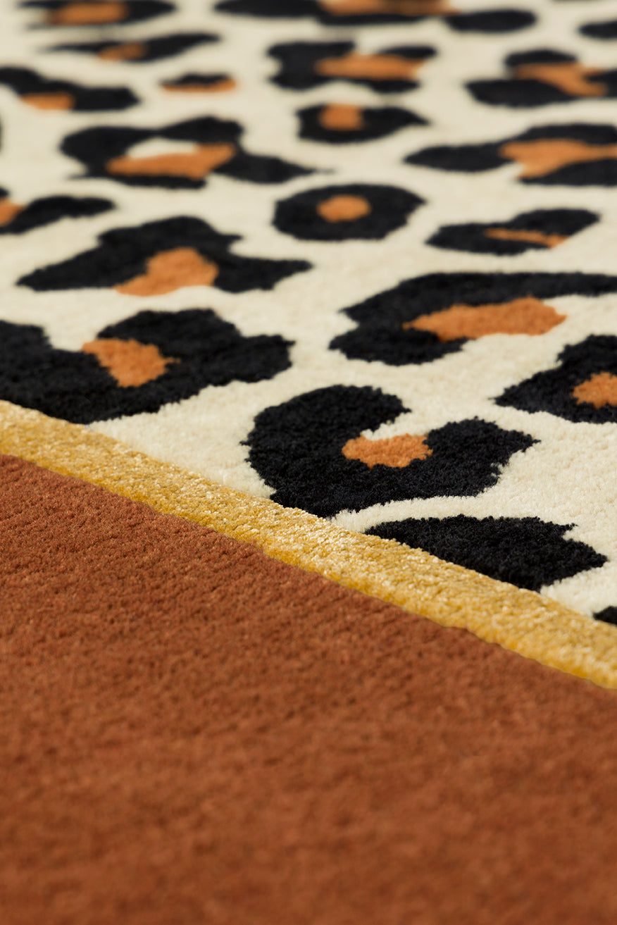 toulemonde-bochart-fauve-tapis-l-opard-beige-laine-et-viscose-tuft-main image 5