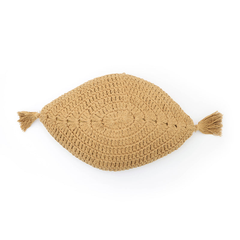 nattiot-plume-moutarde-coussin-boh-me-coton-crochet-pompons image 3