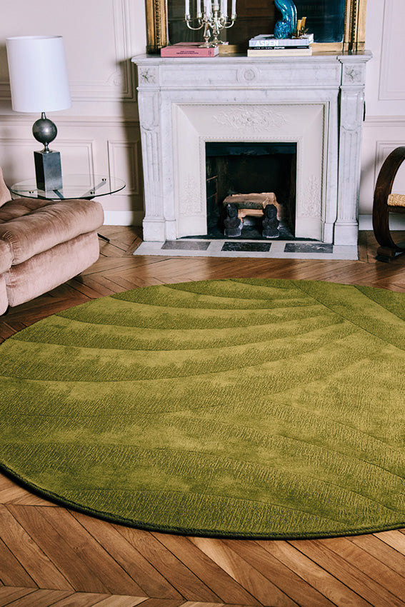 toulemonde-bochart-volute-rond-tapis-rond-vert image 2