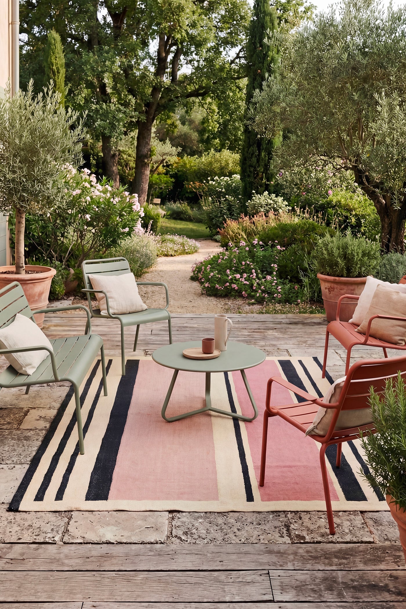 toulemonde-bochart-cefalu-argile-tapis-rose-tiss-main-polyester-indoor-outdoor-1 image 3