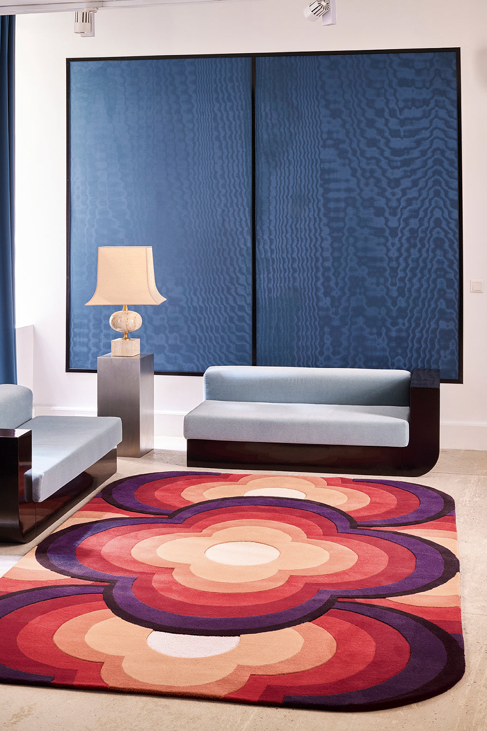 toulemonde-bochart-flower-power-tapis-fushia-laine-200x300-cm image 2