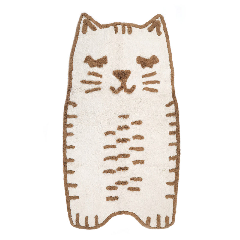 nattiot-little-charlie-tapis-chambre-enfant-coton-lavable-petit-chat image 1