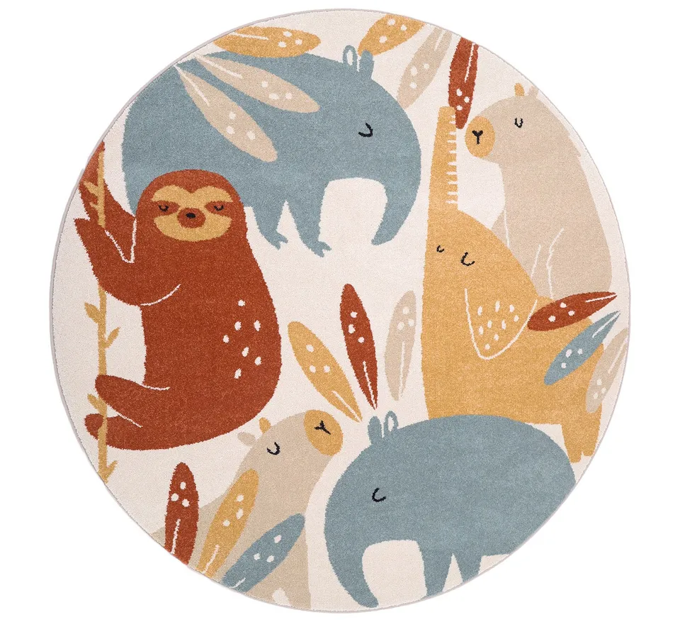 nattiot-jungle-sunrise-rond-tapis-enfant-jungle-160-cm image 1