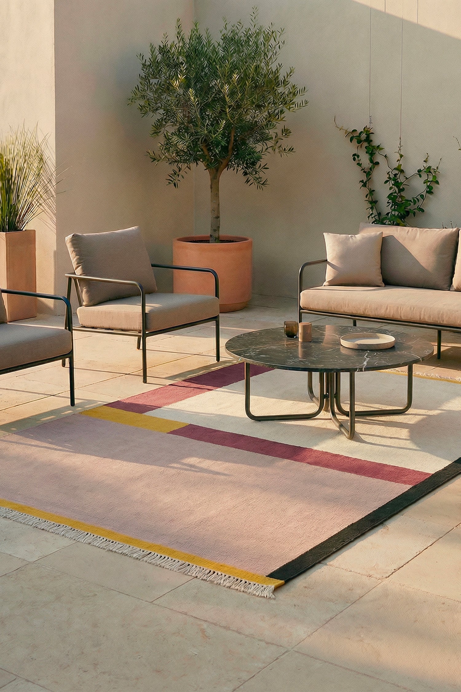 toulemonde-bochart-piet-beige-sable-tapis-ext-rieur-pet-recycl image 2