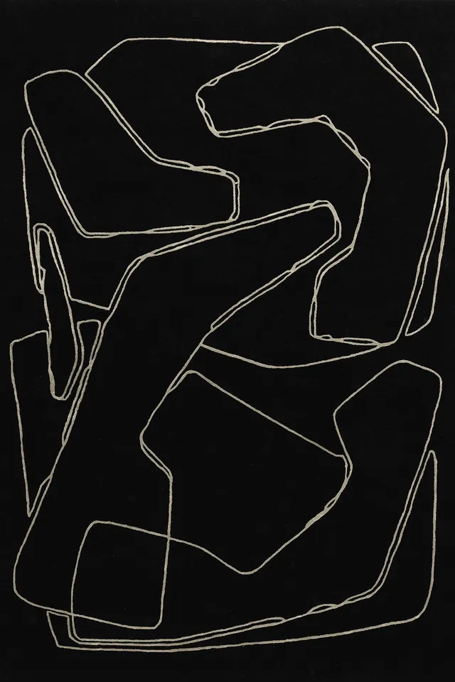 toulemonde-bochart-amalgame-noir-tapis-laine-et-viscose-tuft-main image 1