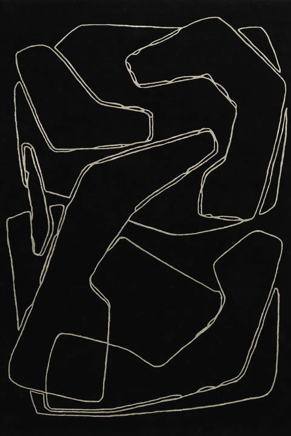 toulemonde-bochart-amalgame-noir-tapis-laine-et-viscose-tuft-main image 1