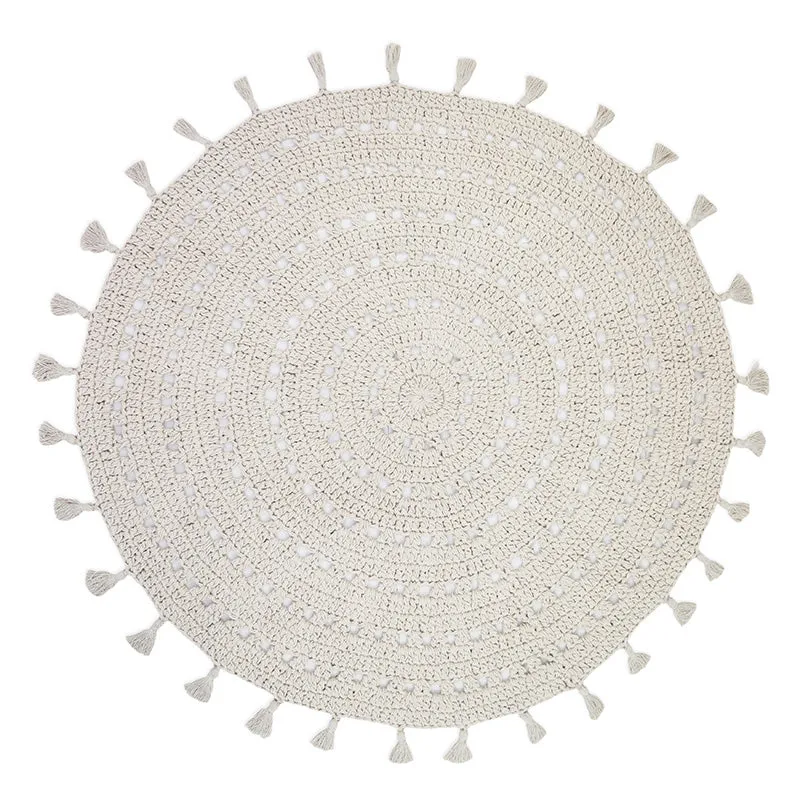 nattiot-nila-cru-tapis-chambre-enfant-coton-crochet-pompons image 1