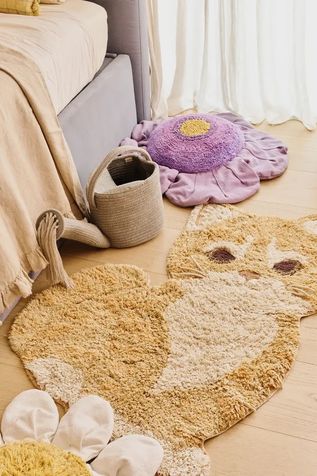 lorena-canals-tapis-lavable-ginger-the-cat-orange image 1