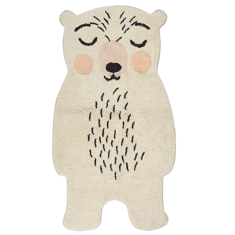 nattiot-odino-petit-ours-tapis-chambre-b-b-coton-lavable-tuft-main image 1