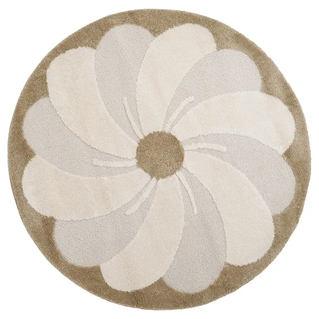 nattiot-elsa-tapis-enfant-fleur-rond-cru-beige image 1