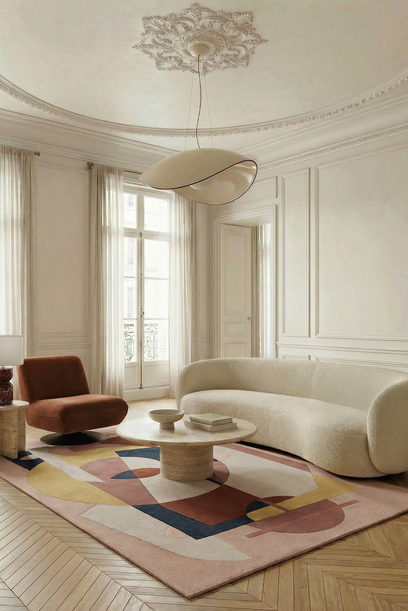 toulemonde-bochart-aduma-terracotta-tapis-laine-170x240-250x350 image 3