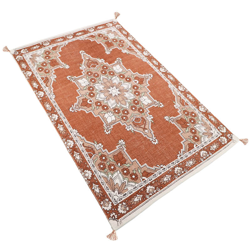 nattiot-lalitha-tapis-coton-imprim-motif-boh-me-pompons image 3