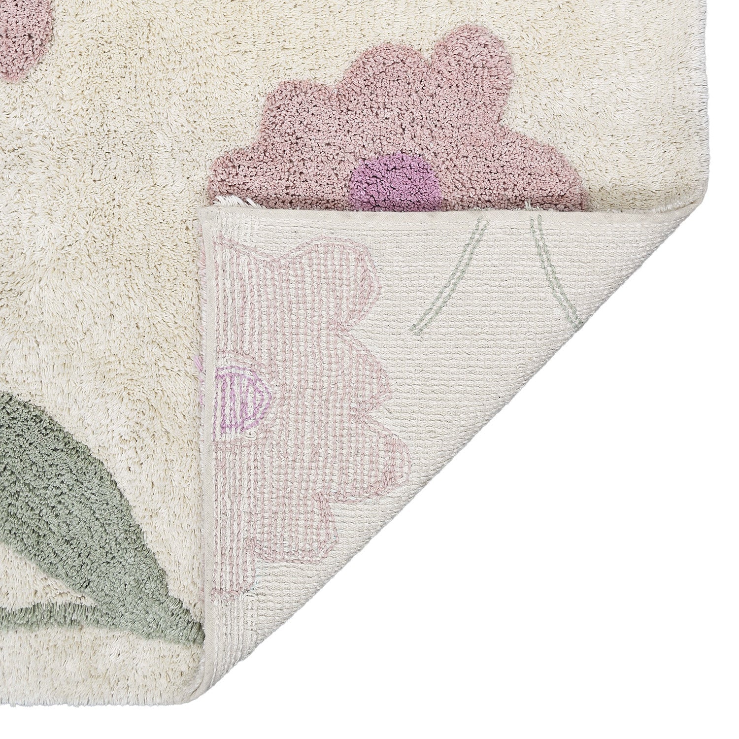 nattiot-sunny-flowers-rose-tapis-enfant-100x150-cm-coton-fleurs image 4