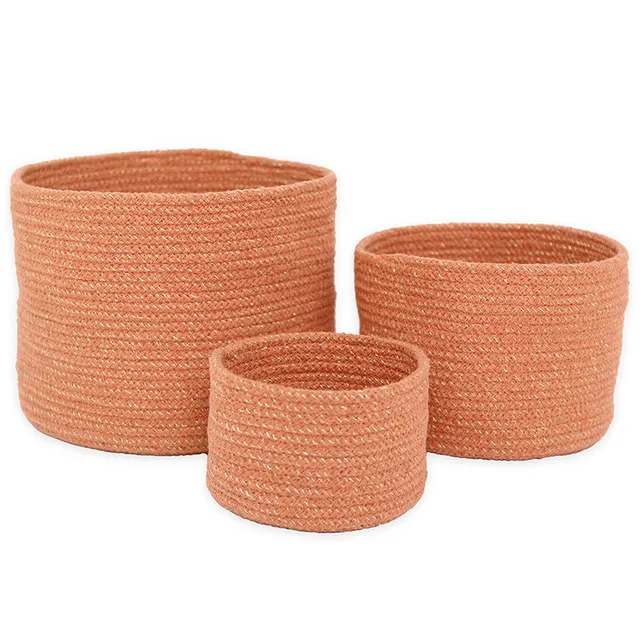 nattiot-ilse-ambre-set-3-paniers-rangement-corde-de-coton-dor image 1