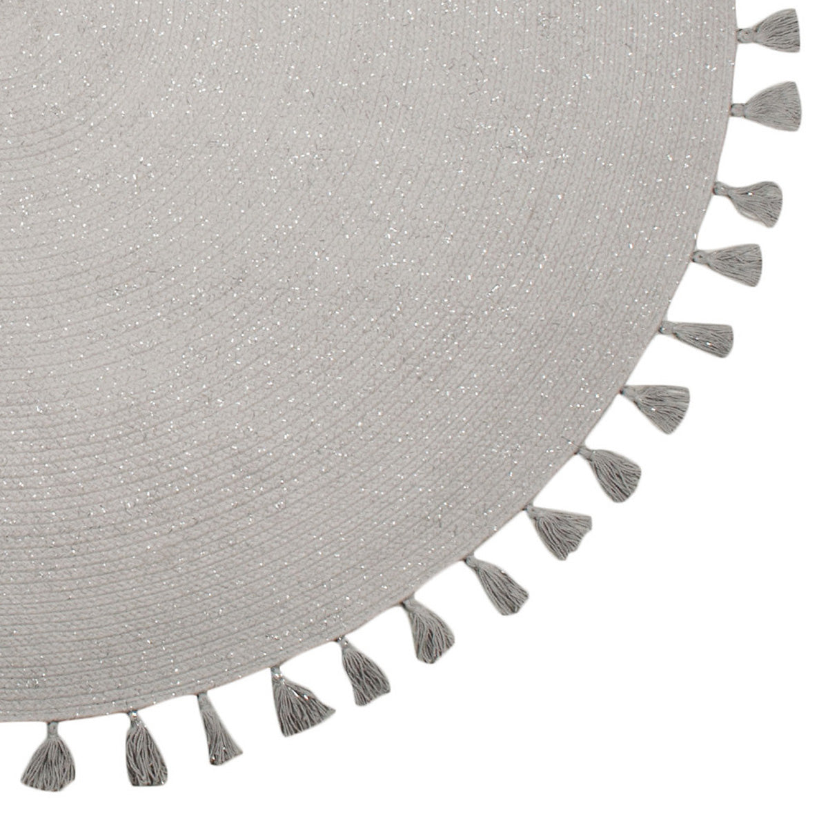 nattiot-josephine-tapis-rond-gris-argent-pompons image 2