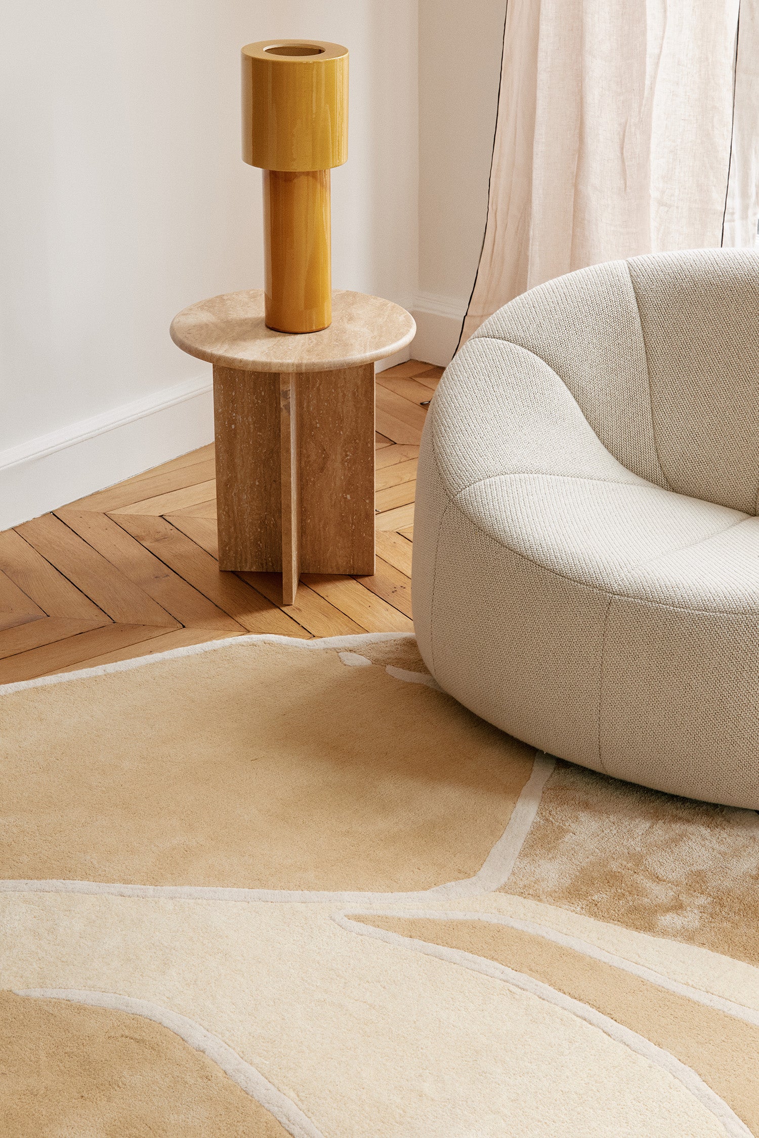toulemonde-bochart-muse-tapis-beige-laine-et-viscose-tuft-main image 4